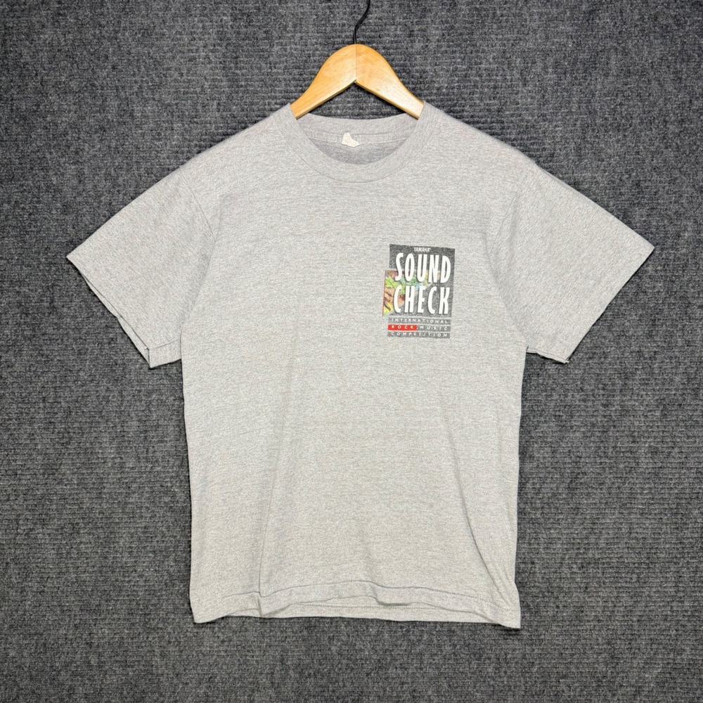 Vintage 80s Yamaha Sound Check International Rock Music Competition T-Shirt Gray